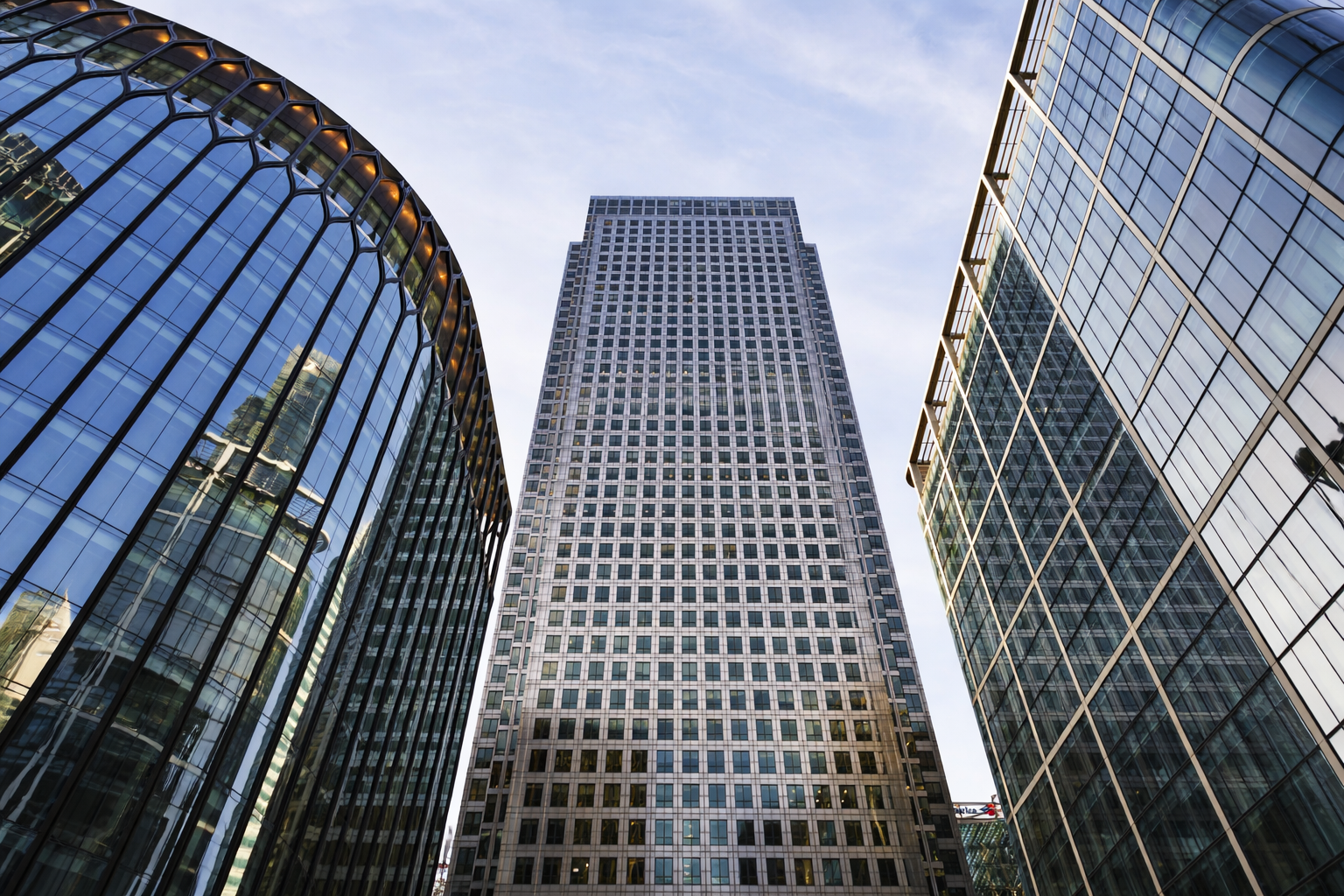 Glass skyscrapers